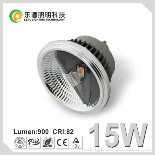 12W NO dimmable 2700k Ra85 cob led ar111 GU5.3 12v with CE AND ROHS approved